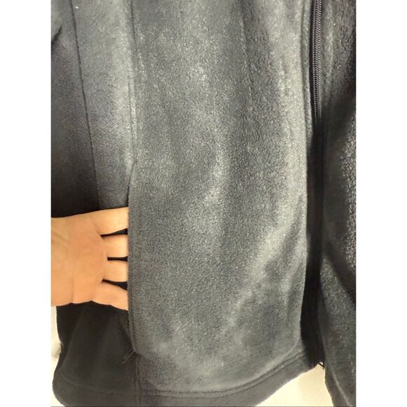 Columbia Women's Fleece Jacket Black Zip up Long Sleeves Pockets Size 3X - Picture 3 of 11